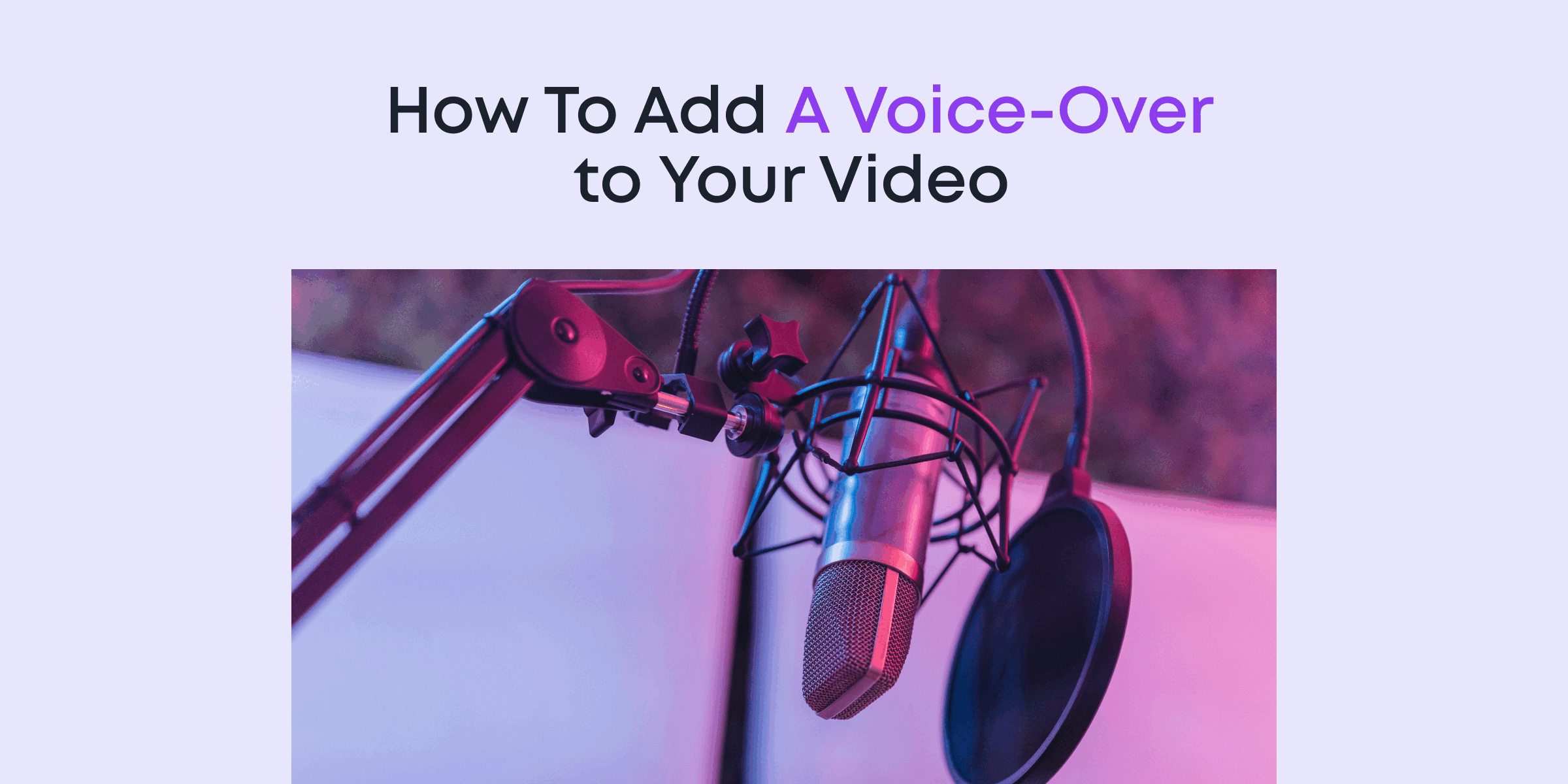 How To Add A Voice-Over to a Video On Windows