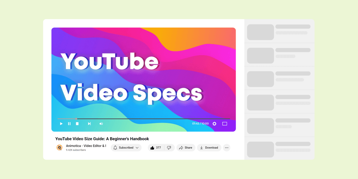 YouTube Video Size Guide: A Beginner’s Handbook