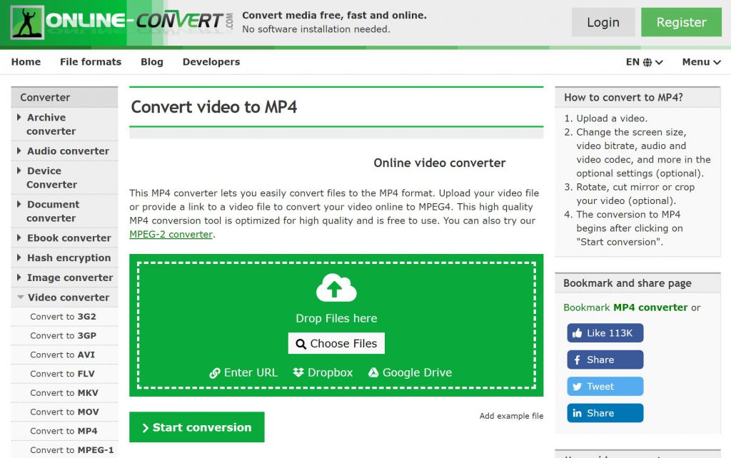 ifo converter to mp4 online