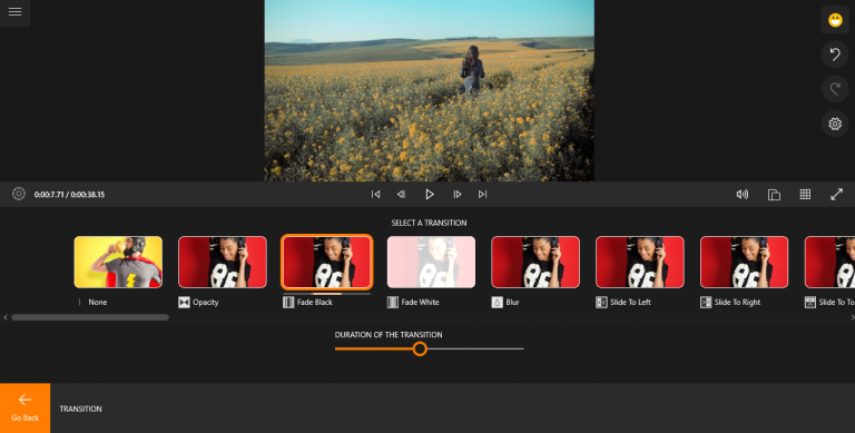 openshot video editor fade between images