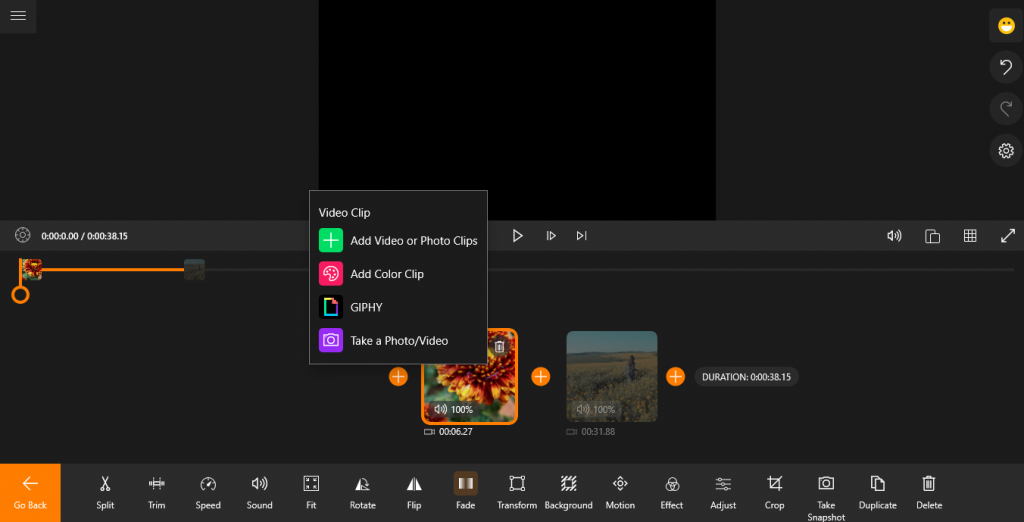 microsoft video editor add image