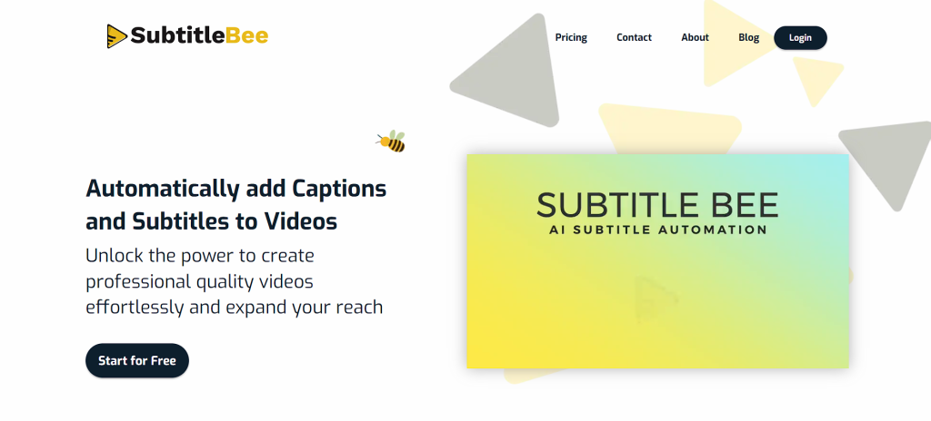 SubtitleBee is one of the best tools that generates auto subtitles
